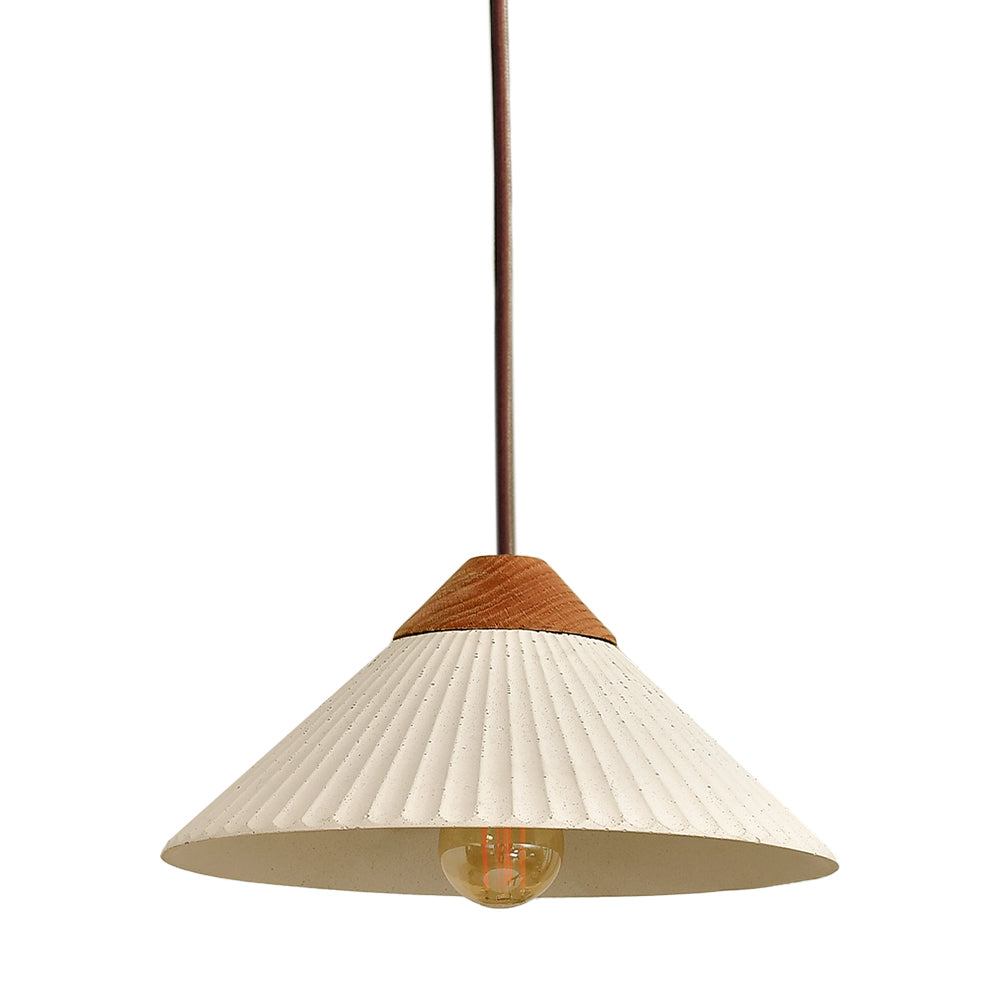 Artisan Concrete Summit Mountain Pendant Light Fixture Cream White