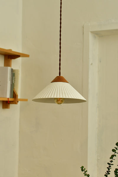 Artisan Concrete Summit Mountain Pendant Light Fixture Cream White