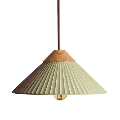 Artisan Concrete Summit Mountain Pendant Light Fixture Olive Green