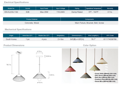 Artisan Concrete Summit Mountain Pendant Light Fixture Olive Green