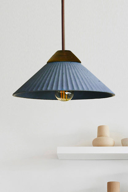 Artisan Concrete Summit Mountain Pendant Light Fixture Dark Grey