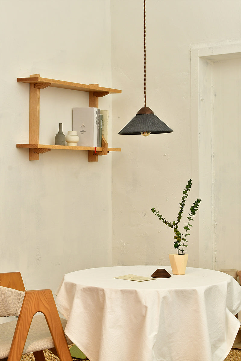 Artisan Concrete Summit Mountain Pendant Light Fixture Dark Grey