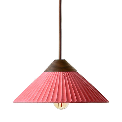 Artisan Concrete Summit Mountain Pendant Light Fixture Cranberry Red