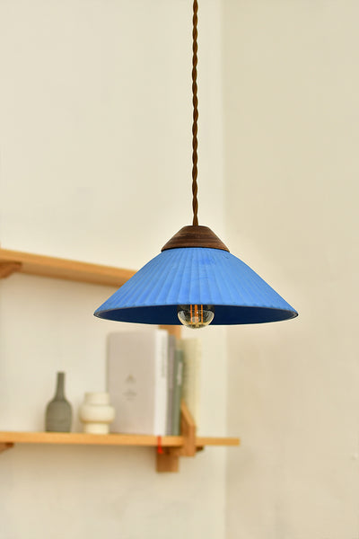 Artisan Concrete Summit Mountain Pendant Light Fixture Ocean Blue