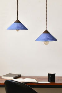Artisan Concrete Summit Mountain Pendant Light Fixture Ocean Blue