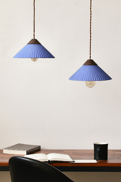 Artisan Concrete Summit Mountain Pendant Light Fixture Ocean Blue