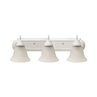 Vanity Light 27W Dimmable 2700K White with Etched Glass