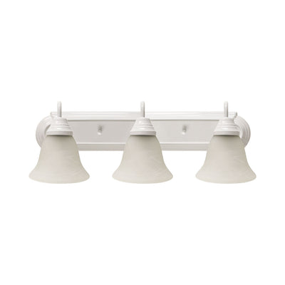 Vanity Light 27W Dimmable 2700K White with Etched Glass