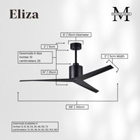 56-Inch Eliza 3-Blade Ceiling Fan Without Light Kit