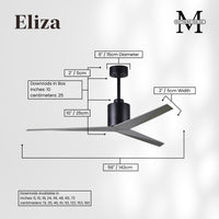 56-Inch Eliza 3-Blade Ceiling Fan Without Light Kit