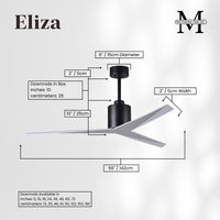 56-Inch Eliza 3-Blade Ceiling Fan Without Light Kit