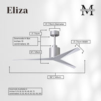 56-Inch Eliza 3-Blade Ceiling Fan Without Light Kit