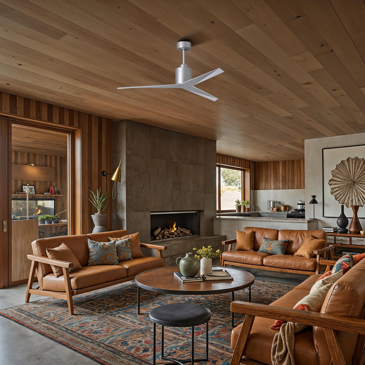 56-Inch Eliza 3-Blade Ceiling Fan Without Light Kit