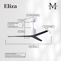 56-Inch Eliza 3-Blade Ceiling Fan Without Light Kit