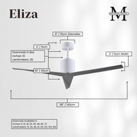 56-Inch Eliza 3-Blade Ceiling Fan Without Light Kit