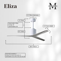 56-Inch Eliza 3-Blade Ceiling Fan Without Light Kit