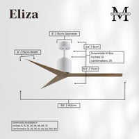 56-Inch Eliza 3-Blade Ceiling Fan Without Light Kit