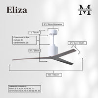 56-Inch Eliza 3-Blade Ceiling Fan Without Light Kit
