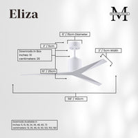 56-Inch Eliza 3-Blade Ceiling Fan Without Light Kit