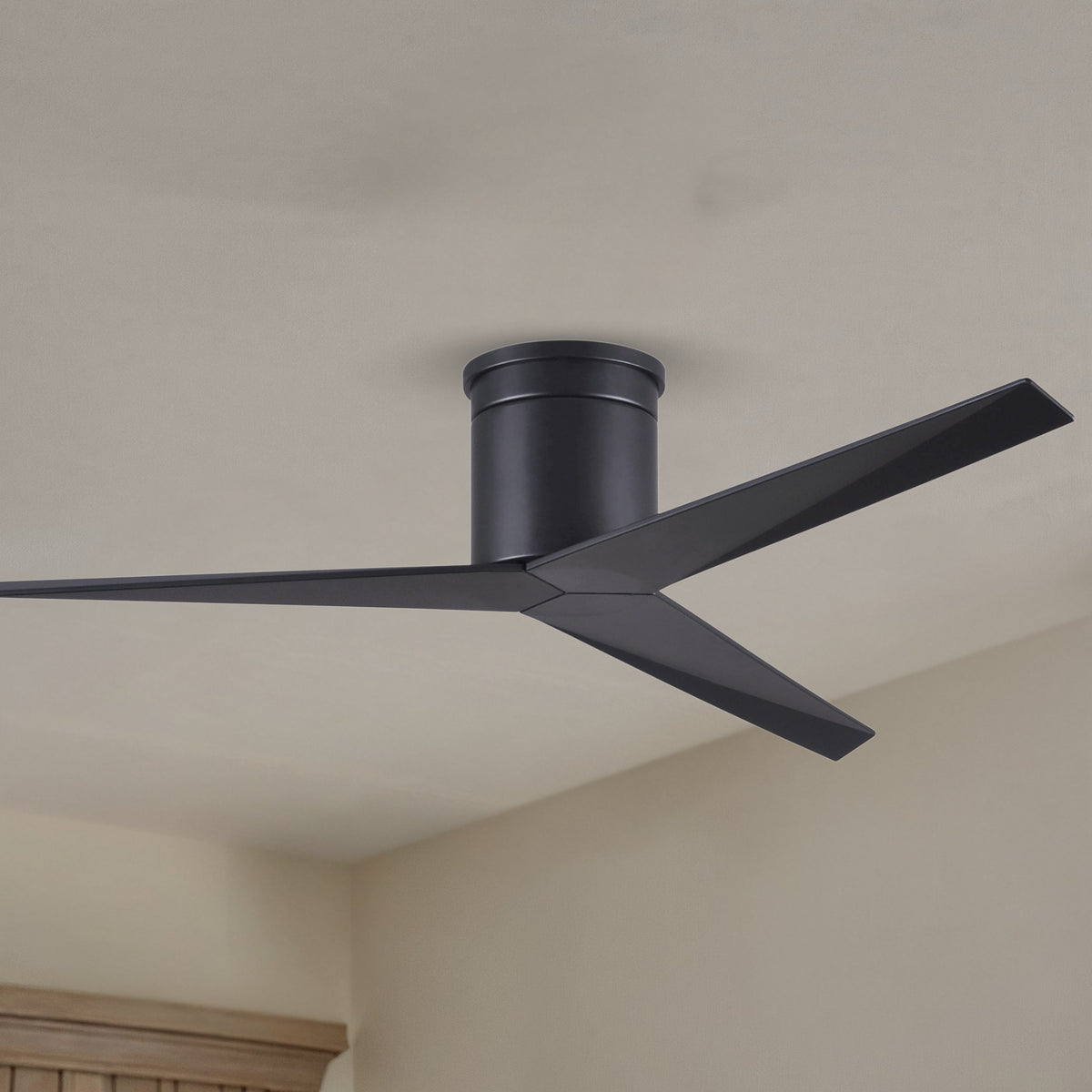 56-Inch Hugger Eliza 3-Blade Flush Mount Ceiling Fan Without Light Kit