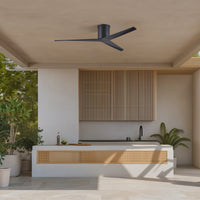 56-Inch Hugger Eliza 3-Blade Flush Mount Ceiling Fan Without Light Kit