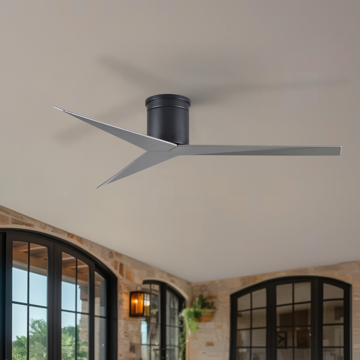 56-Inch Hugger Eliza 3-Blade Flush Mount Ceiling Fan Without Light Kit