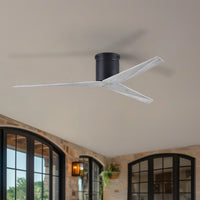 56-Inch Hugger Eliza 3-Blade Flush Mount Ceiling Fan Without Light Kit