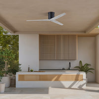 56-Inch Hugger Eliza 3-Blade Flush Mount Ceiling Fan Without Light Kit