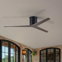 56-Inch Hugger Eliza 3-Blade Flush Mount Ceiling Fan Without Light Kit