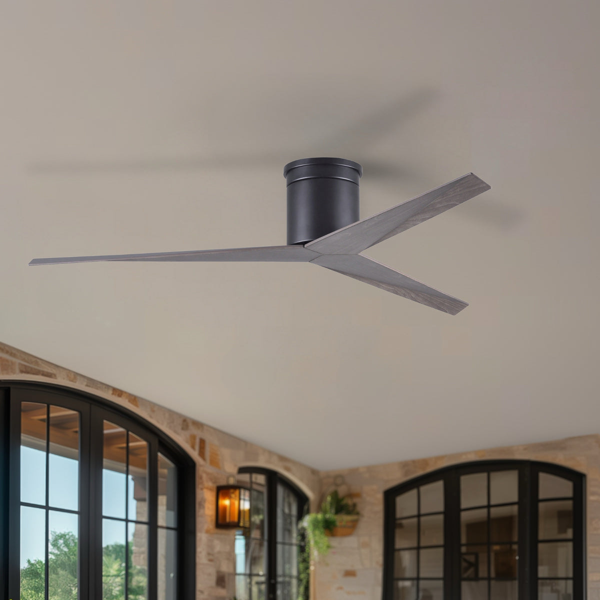 56-Inch Hugger Eliza 3-Blade Flush Mount Ceiling Fan Without Light Kit