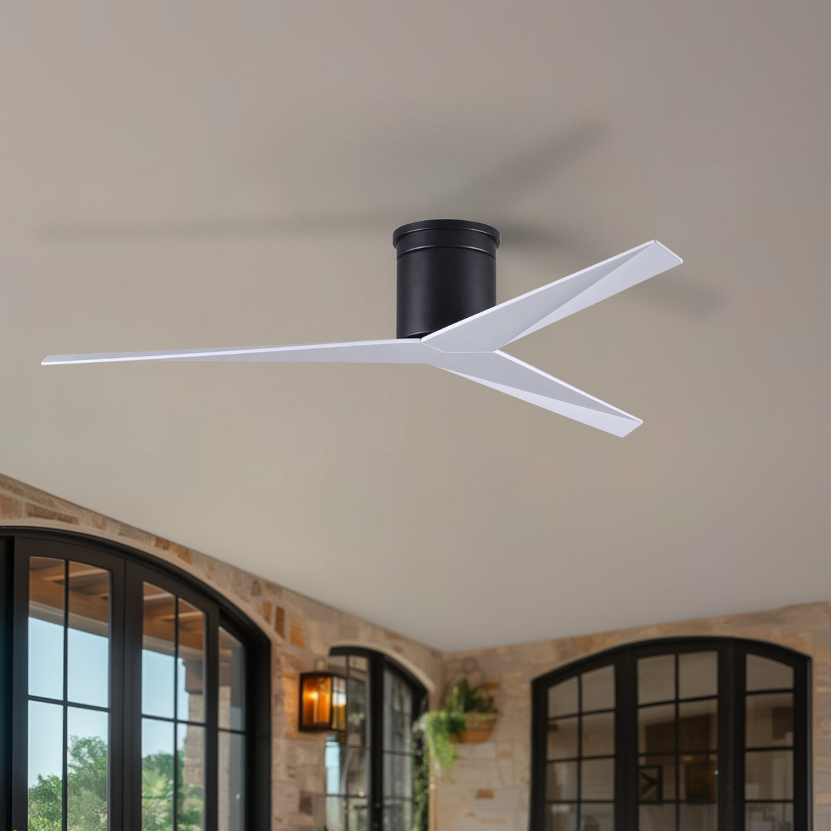 56-Inch Hugger Eliza 3-Blade Flush Mount Ceiling Fan Without Light Kit
