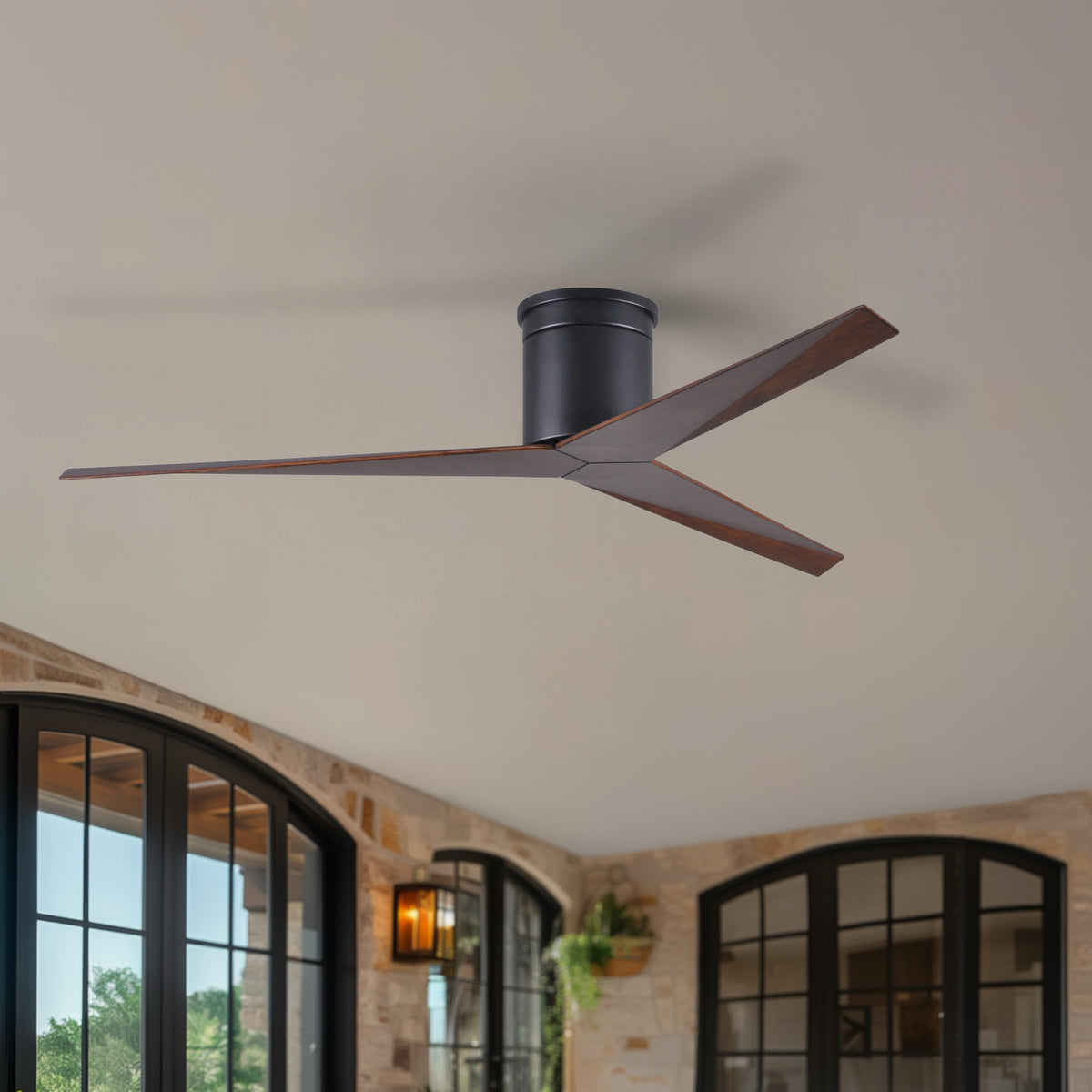 56-Inch Hugger Eliza 3-Blade Flush Mount Ceiling Fan Without Light Kit