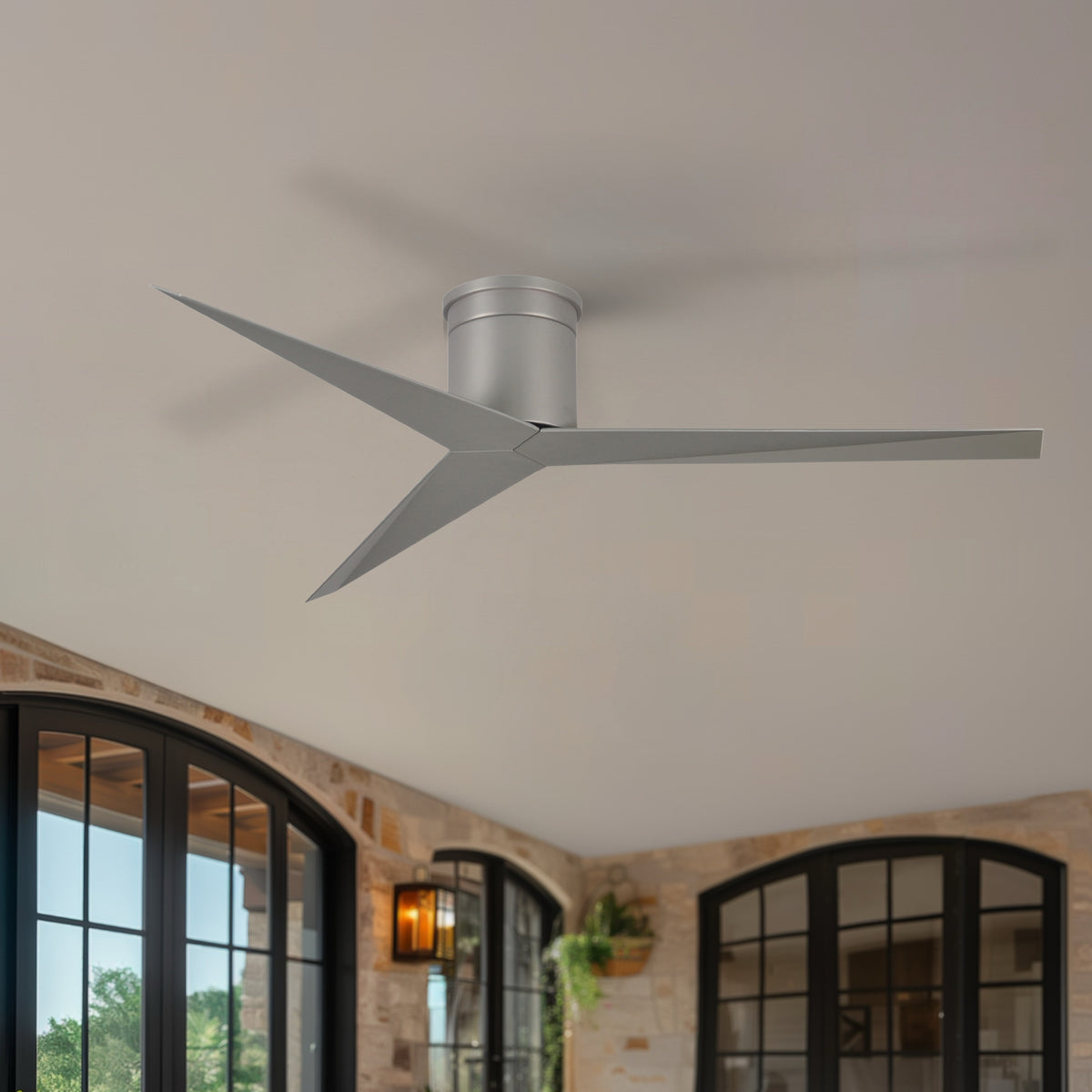 56-Inch Hugger Eliza 3-Blade Flush Mount Ceiling Fan Without Light Kit