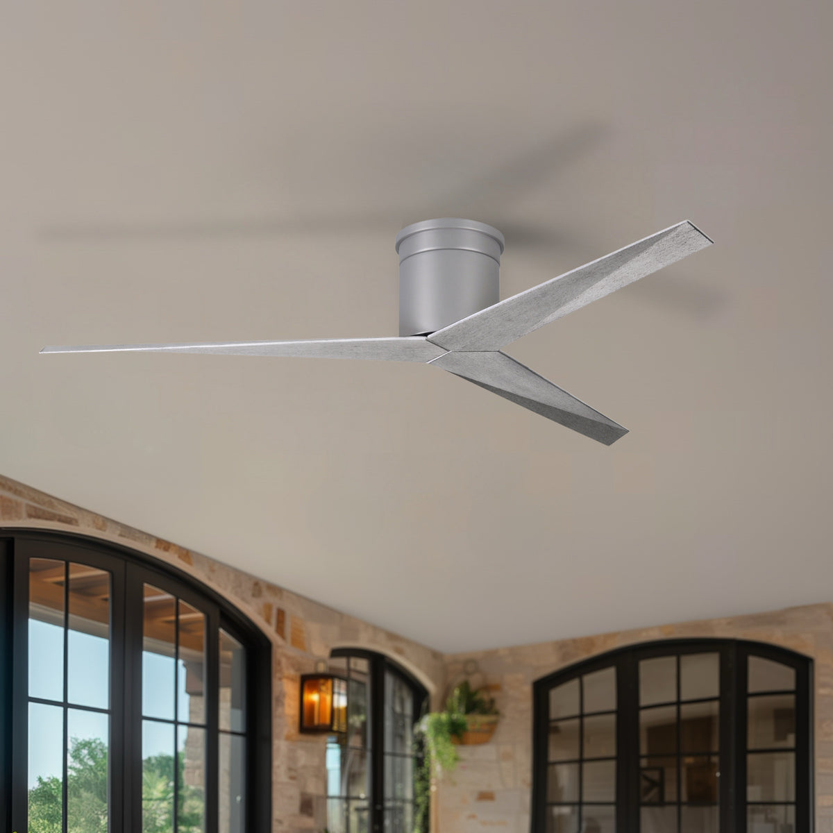 56-Inch Hugger Eliza 3-Blade Flush Mount Ceiling Fan Without Light Kit