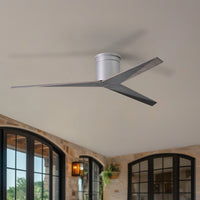 56-Inch Hugger Eliza 3-Blade Flush Mount Ceiling Fan Without Light Kit