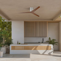 56-Inch Hugger Eliza 3-Blade Flush Mount Ceiling Fan Without Light Kit