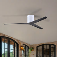 56-Inch Hugger Eliza 3-Blade Flush Mount Ceiling Fan Without Light Kit