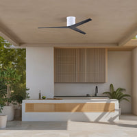 56-Inch Hugger Eliza 3-Blade Flush Mount Ceiling Fan Without Light Kit