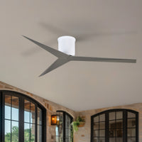 56-Inch Hugger Eliza 3-Blade Flush Mount Ceiling Fan Without Light Kit