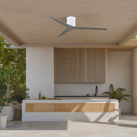 56-Inch Hugger Eliza 3-Blade Flush Mount Ceiling Fan Without Light Kit
