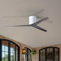 56-Inch Hugger Eliza 3-Blade Flush Mount Ceiling Fan Without Light Kit