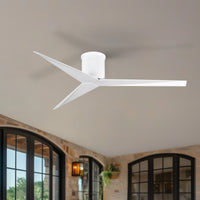 56-Inch Hugger Eliza 3-Blade Flush Mount Ceiling Fan Without Light Kit