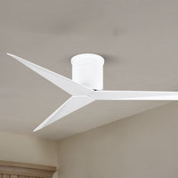56-Inch Hugger Eliza 3-Blade Flush Mount Ceiling Fan Without Light Kit
