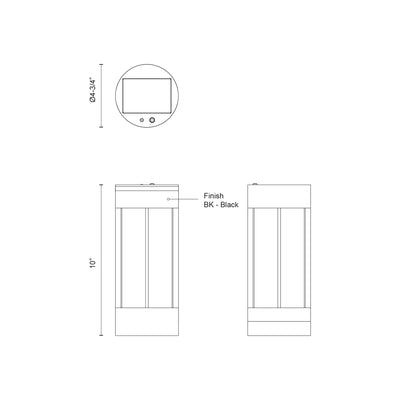 Suara 10-in Aluminum Outdoor Portable Lamp