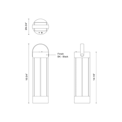 Suara 14-in Aluminum Outdoor Portable Lamp