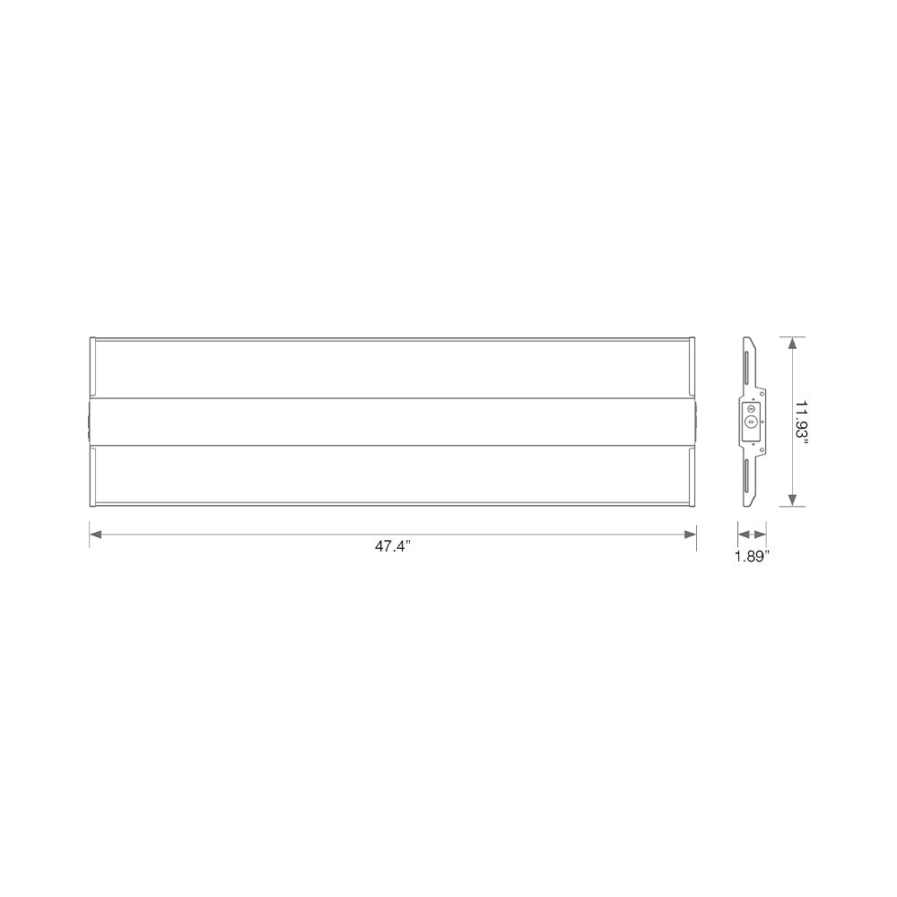 Commercial LED 320W 3-Wattage Selectable Linear Light Fixture