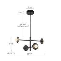 Elixir 22-in Steel Chandelier