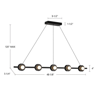 Elixir 48-in Steel Linear Pendant
