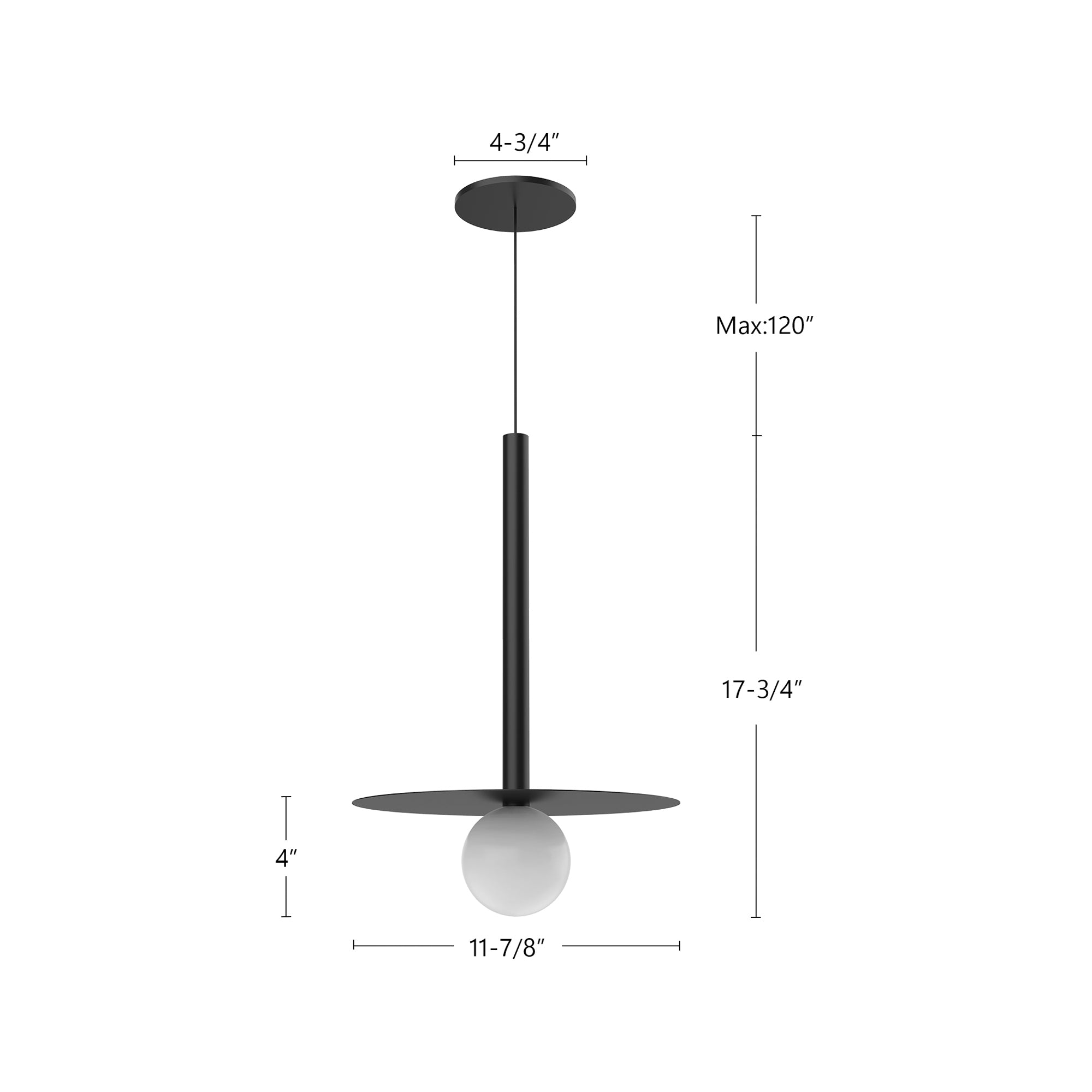 Elixir 19-in Steel Pendant
