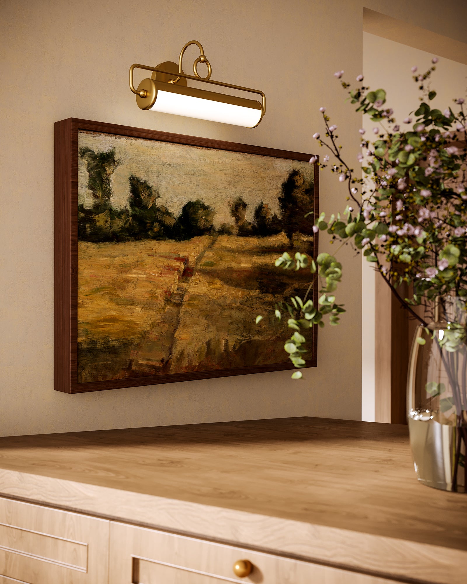 Ellen 21-in Aluminum Steel Acrylic Picture Light